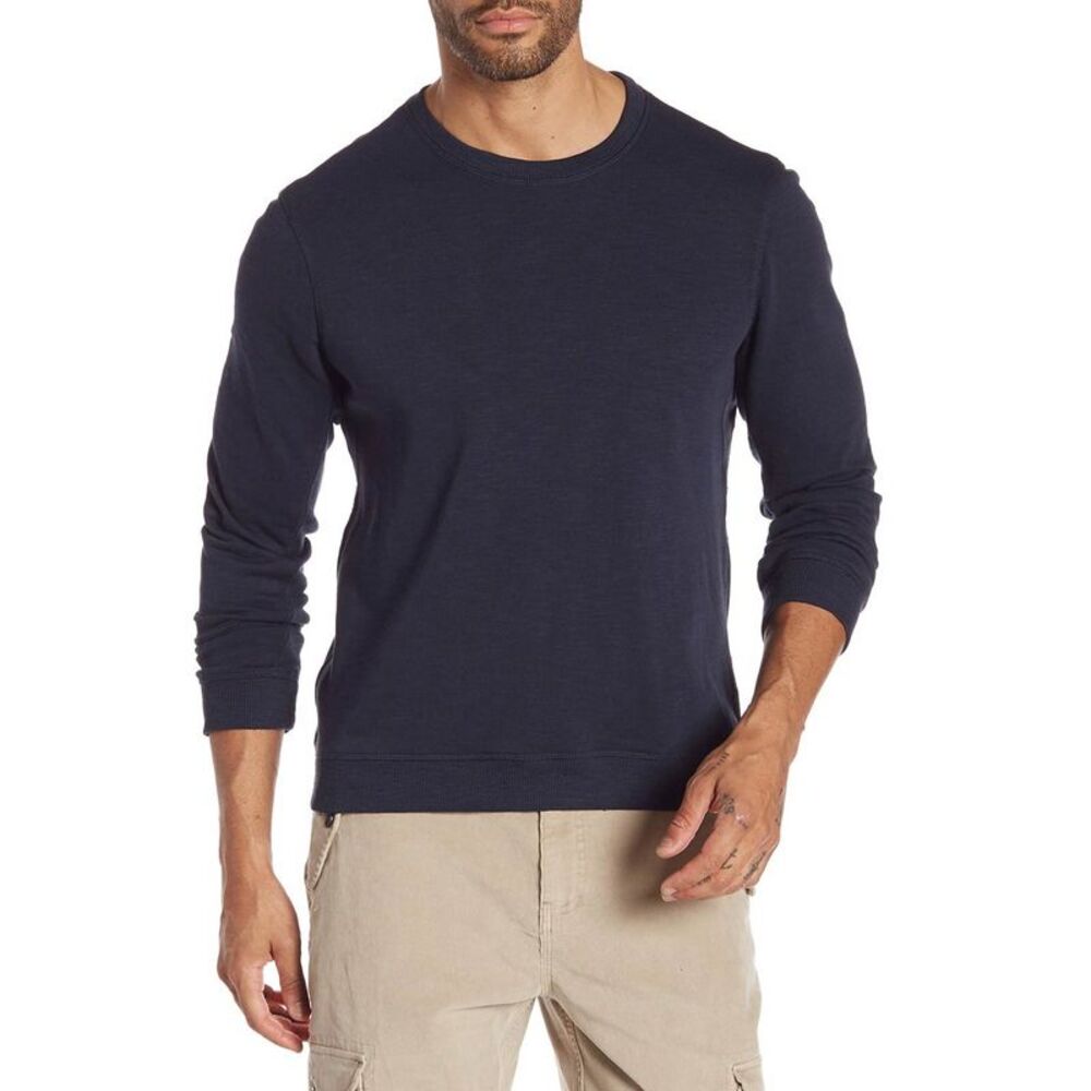 Michael Bastian Mens French Terry Pull Over Sweater XXL Navy Blue